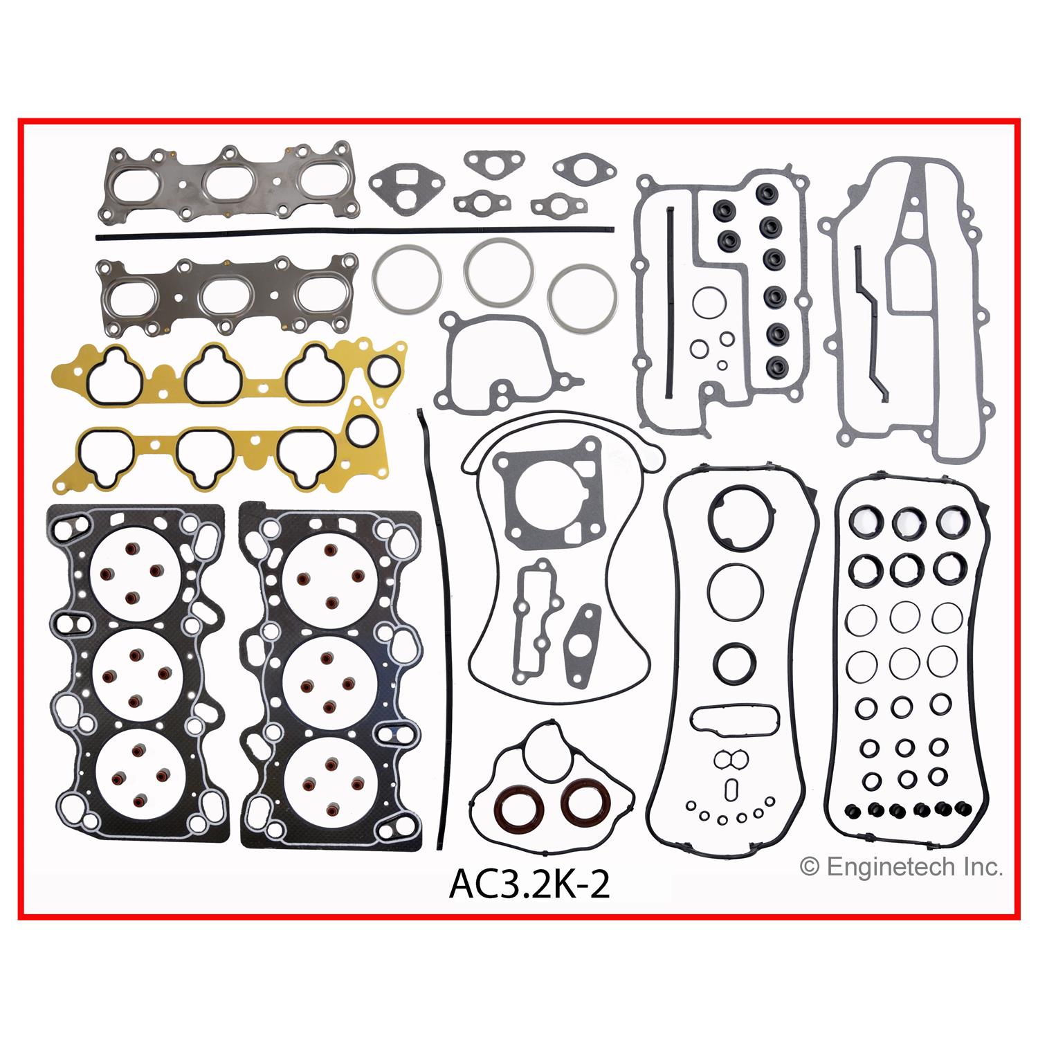 Enginetech AC3.2K-2 Gasket Set - Full