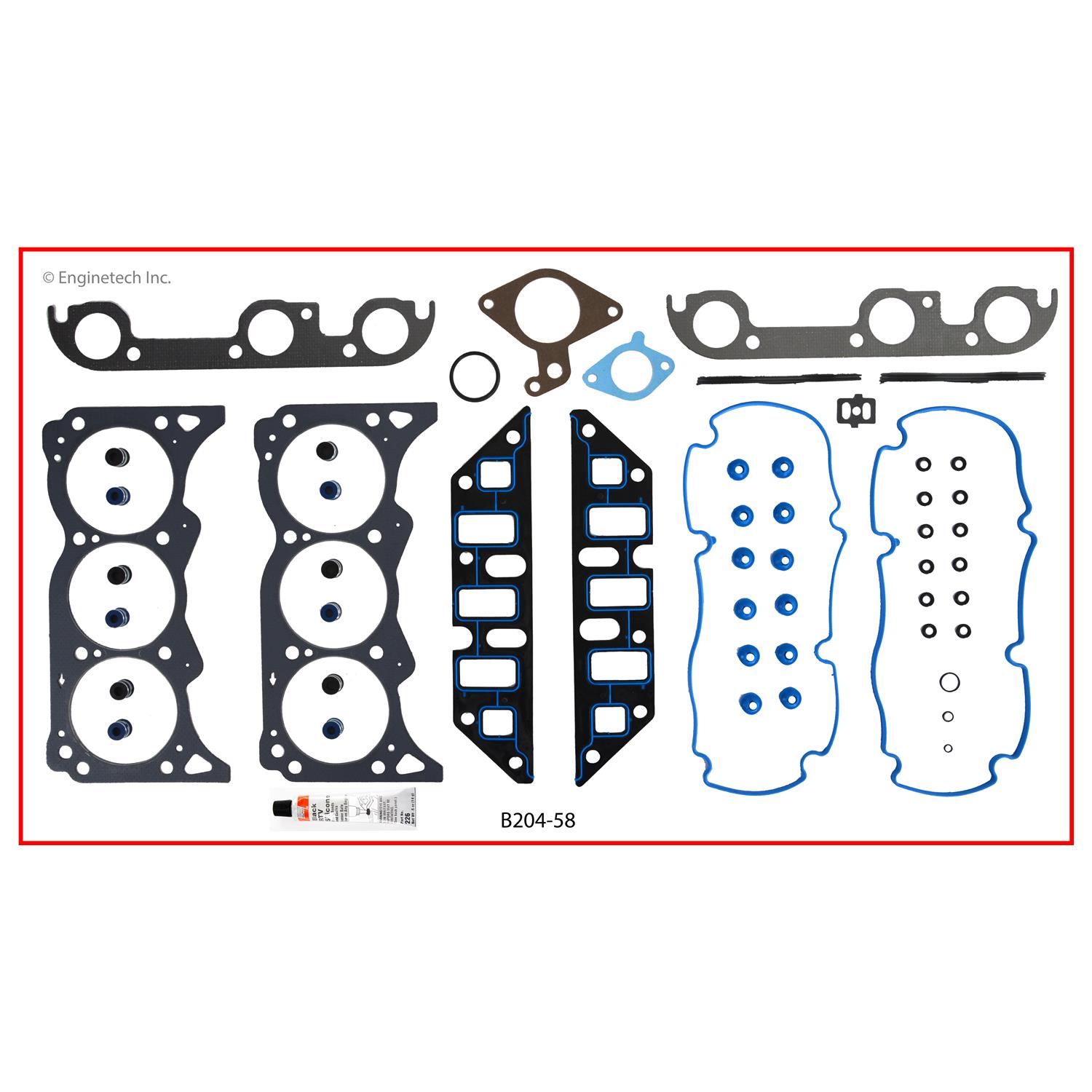 Enginetech B204-58 Gasket Set - Full