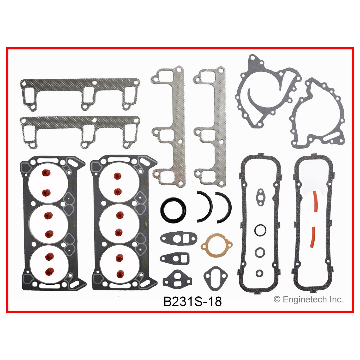 Enginetech B231S-18 Gasket Set - Full