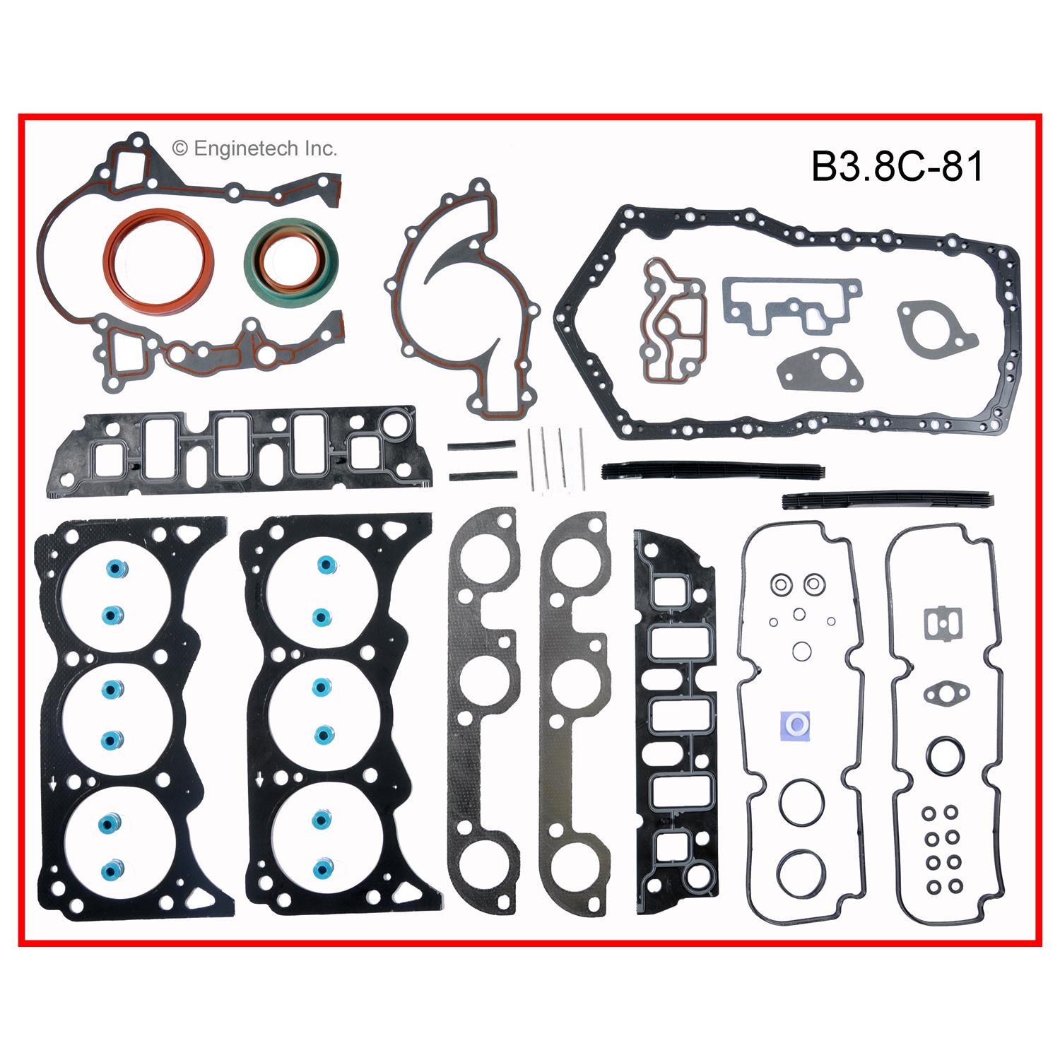 Enginetech B3.8C-81 Gasket Set - Full