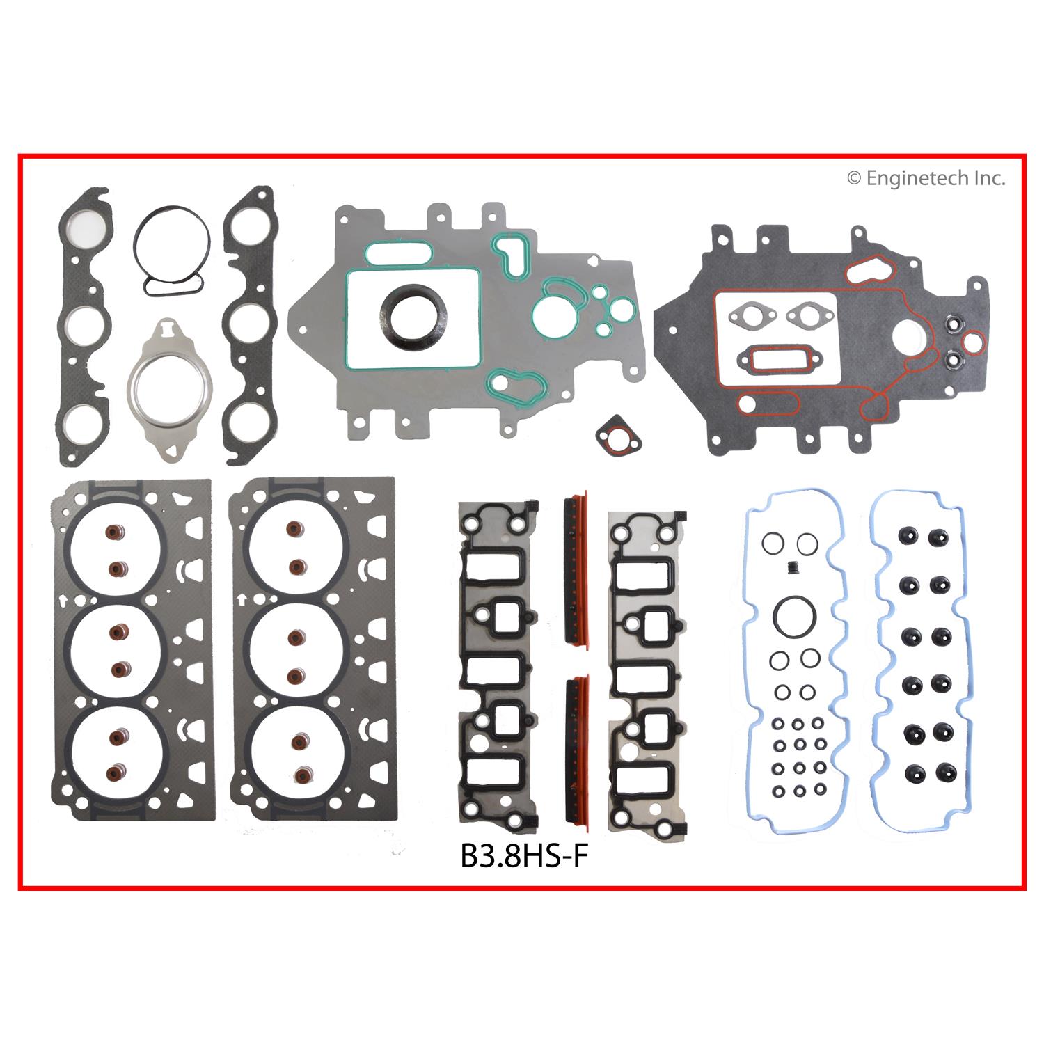 Enginetech B3.8HS-FWB Gasket Set - Head
