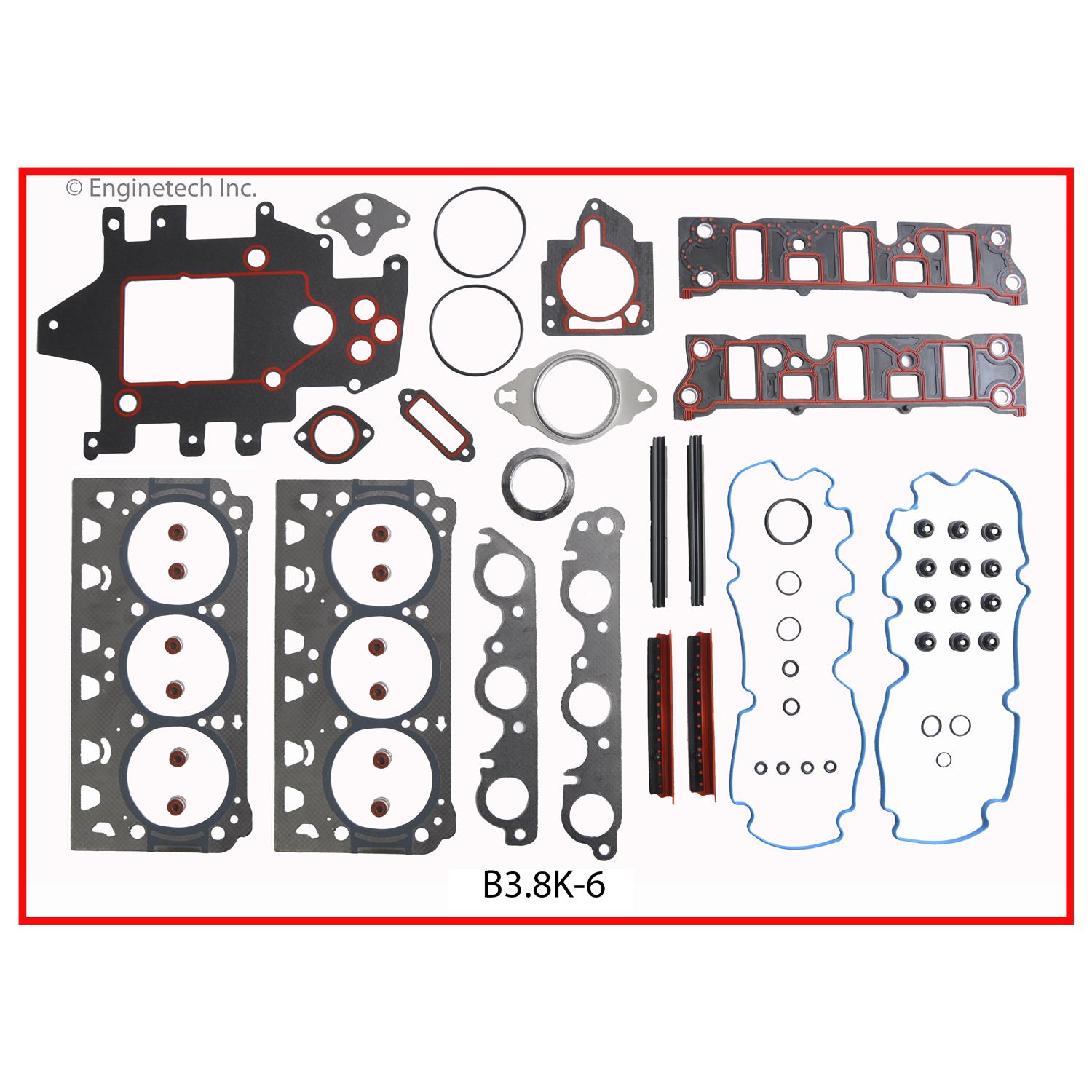 Enginetech B3.8K-6 Gasket Set - Full