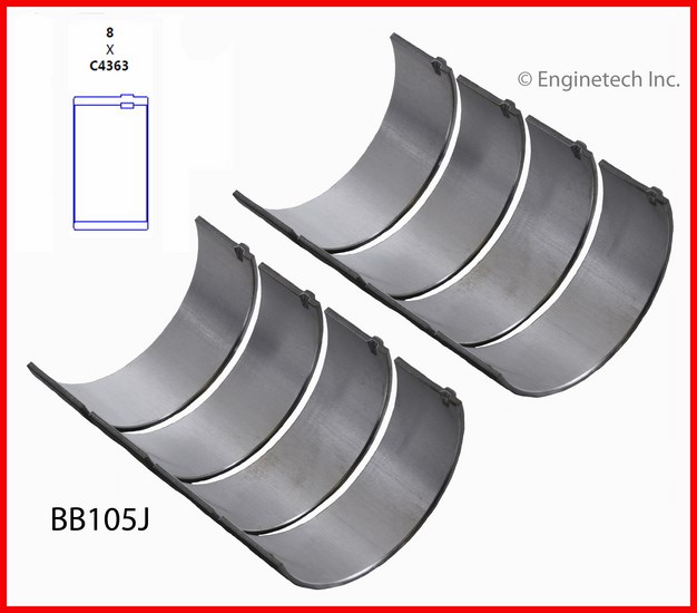 Enginetech BB105J Bearing Set - Rod