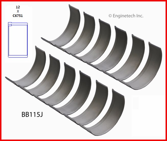 Enginetech BB115J Bearing Set - Rod