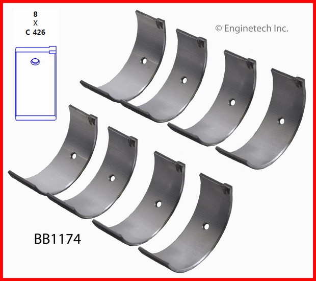 Enginetech BB1174 Bearing Set - Rod