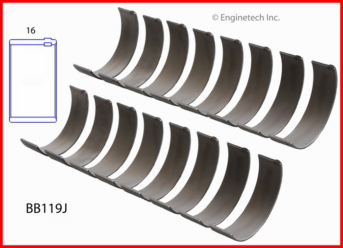 Enginetech BB119J Bearing Set - Rod