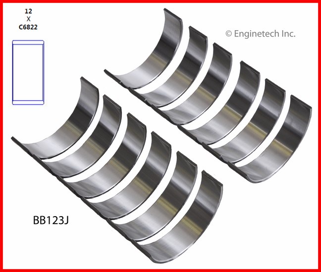 Enginetech BB123J Bearing Set - Rod