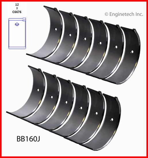 Enginetech BB160J Bearing Set - Rod