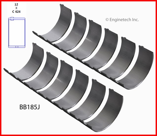 Enginetech BB185J Bearing Set - Rod