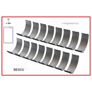 Enginetech BB303J Bearing Set - Rod