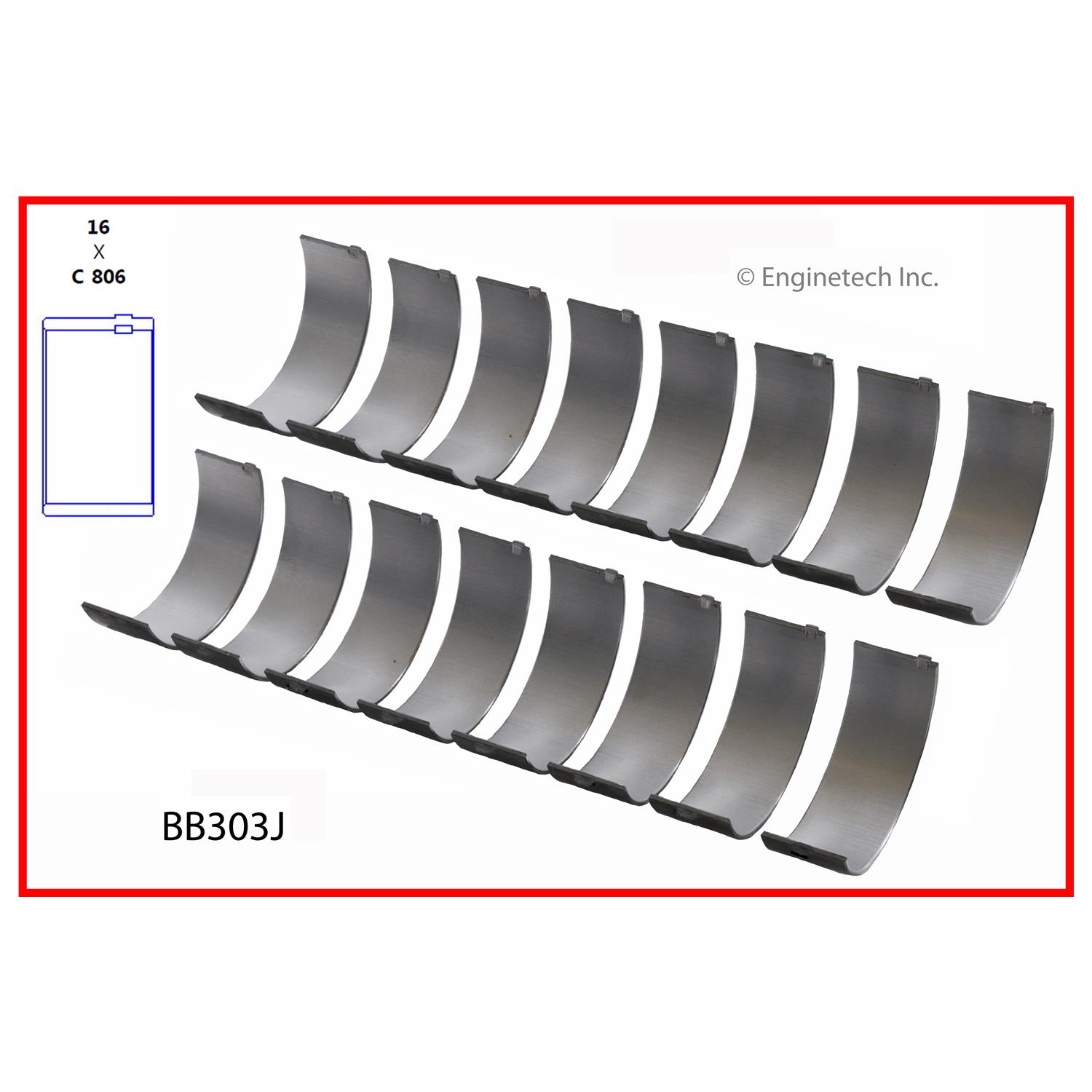 Enginetech BB303J Bearing Set - Rod