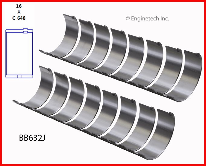 Enginetech BB632J Bearing Set - Rod