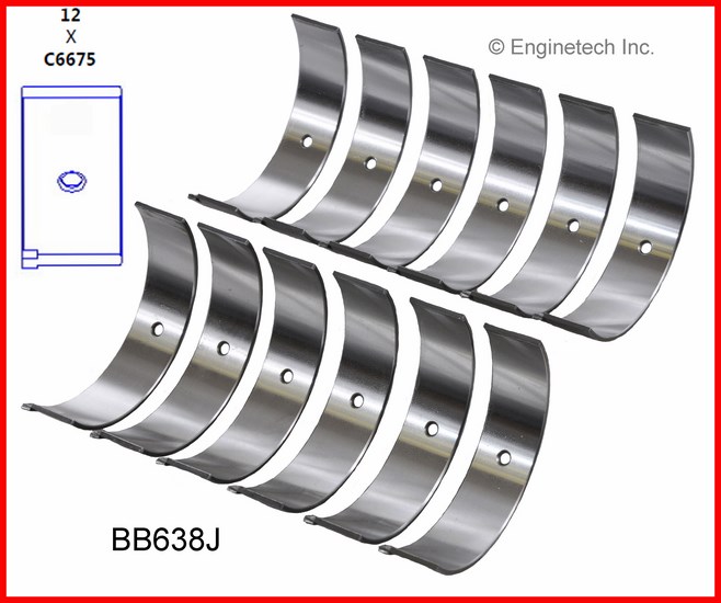 Enginetech BB638J Bearing Set - Rod