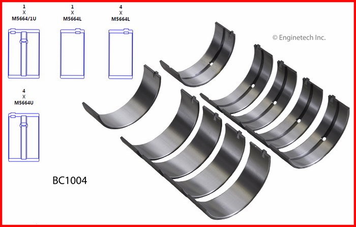 Enginetech BC1004 Bearing Set - Main
