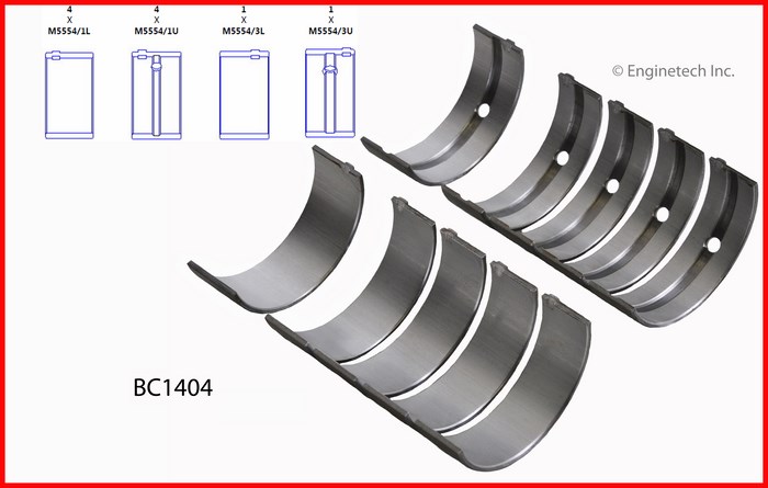Enginetech BC1404 Bearing Set - Main