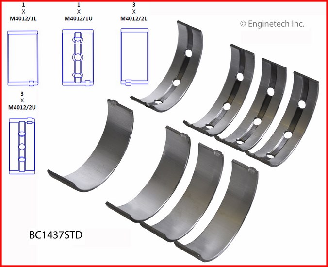 Enginetech BC1437 Bearing Set - Main