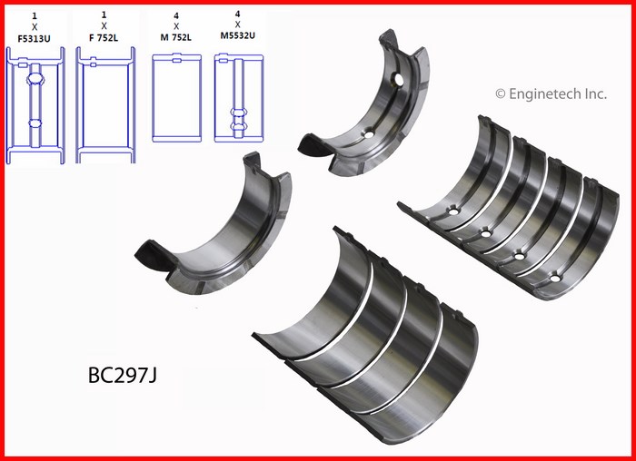 Enginetech BC297J Bearing Set - Main