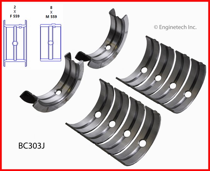 Enginetech BC303J Bearing Set - Main