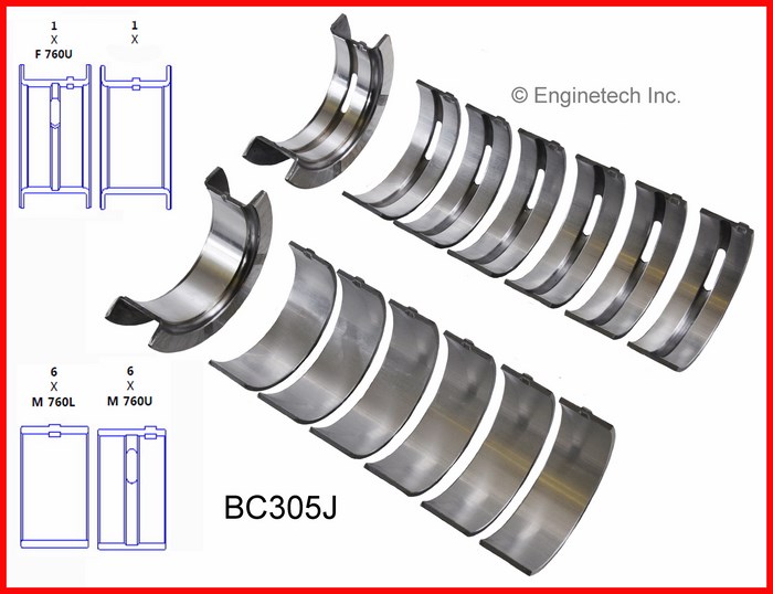 Enginetech BC305J Bearing Set - Main