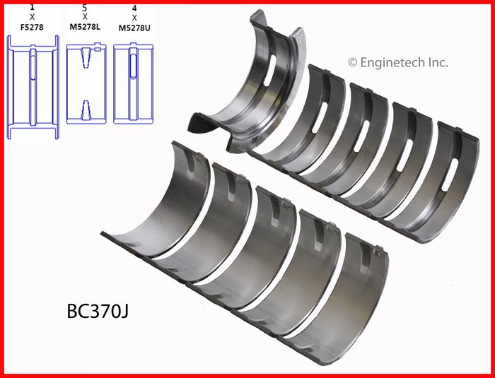 Enginetech BC370J Bearing Set - Main