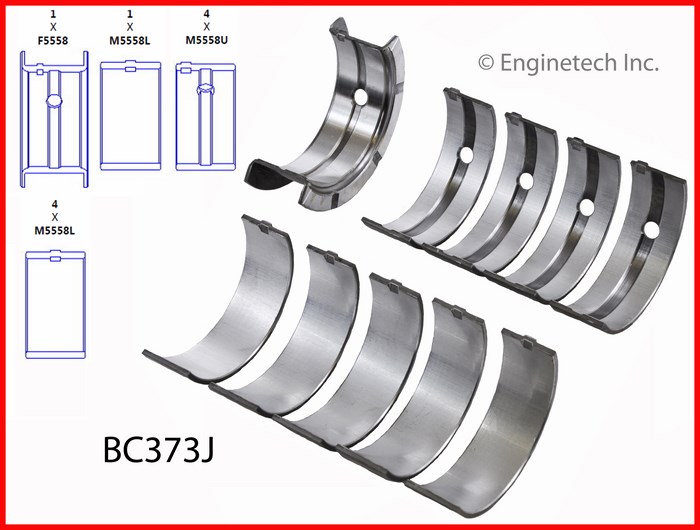 Enginetech BC373J Bearing Set - Main