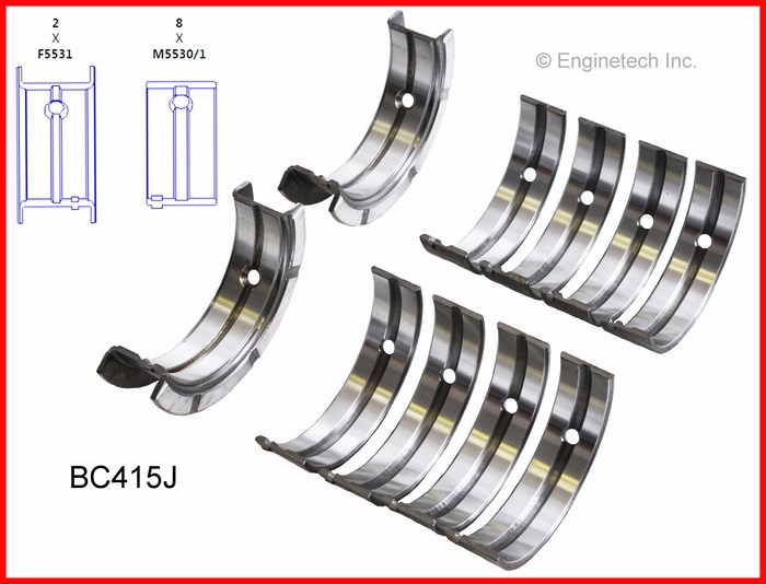 Enginetech BC415J Bearing Set - Main