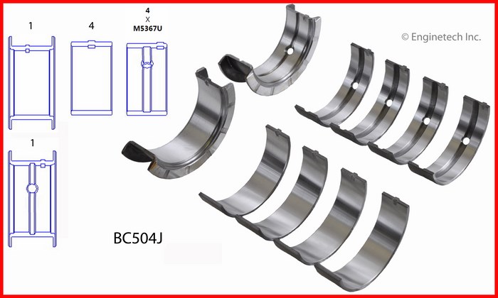 Enginetech BC504J Bearing Set - Main
