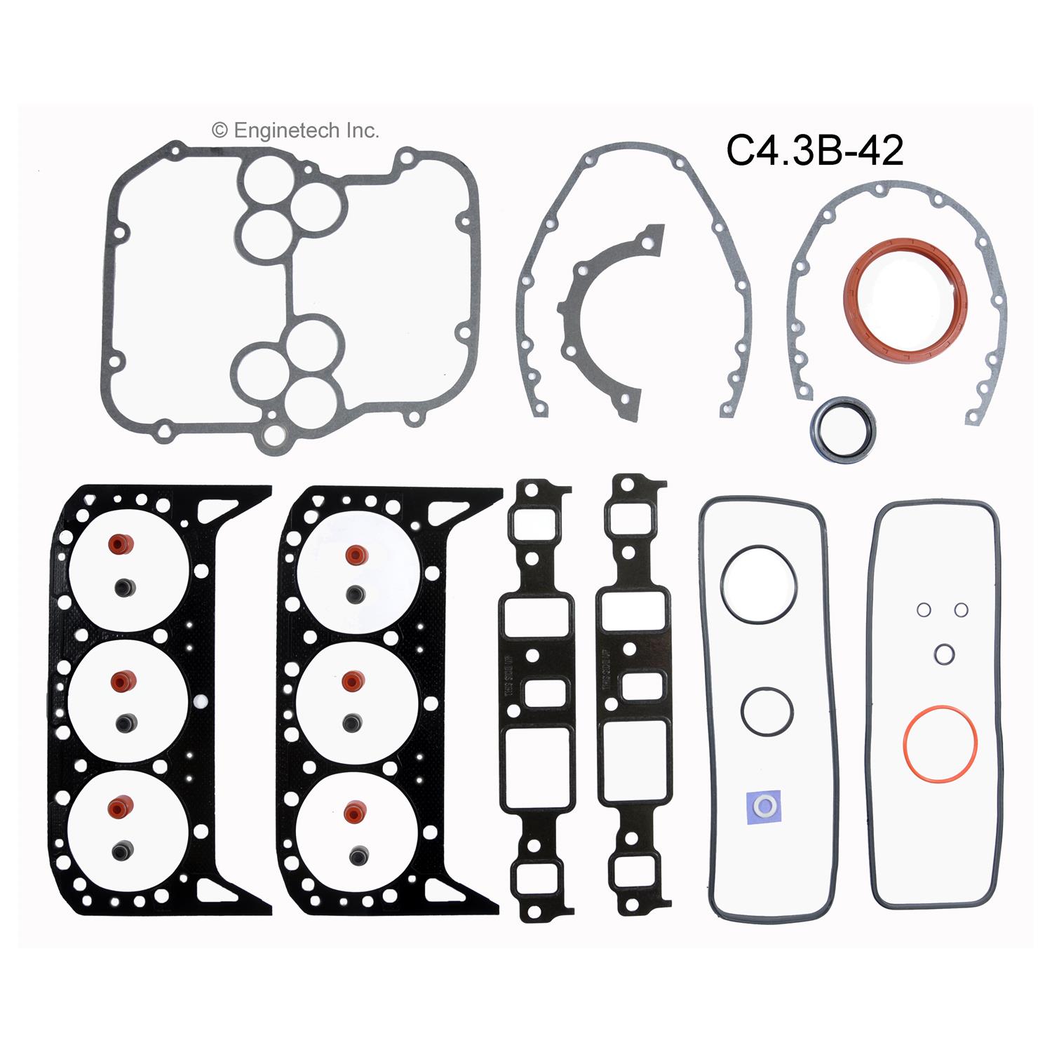 Enginetech C4.3B-42 Gasket Set - Full
