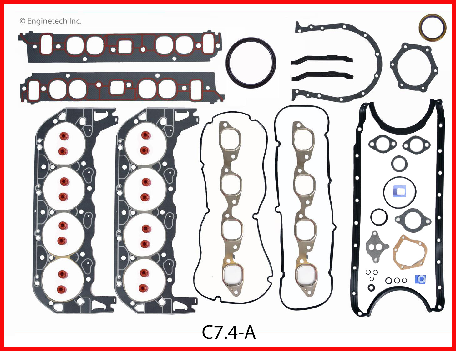 Enginetech C7.4-A Gasket Set - Full