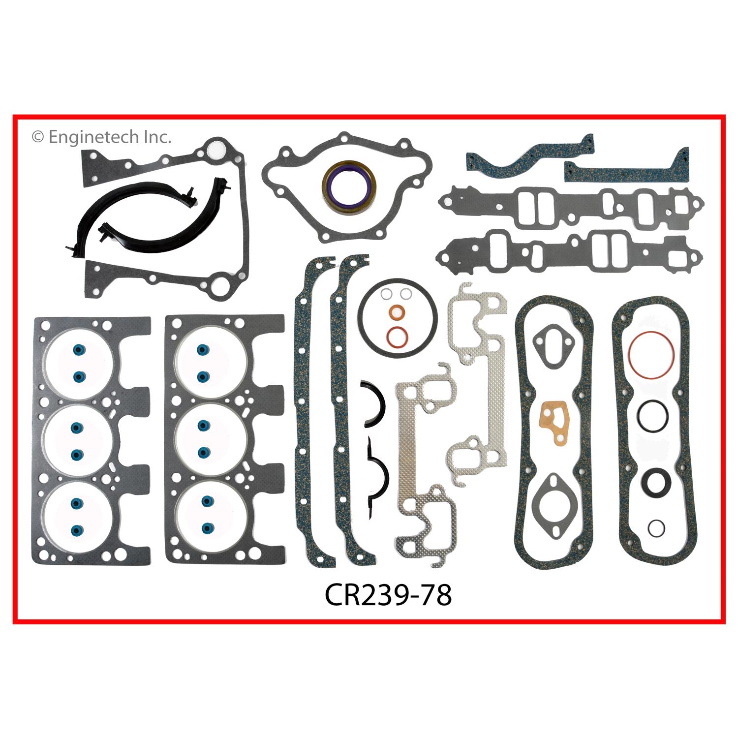 Enginetech CR239-78 Gasket Set - Full