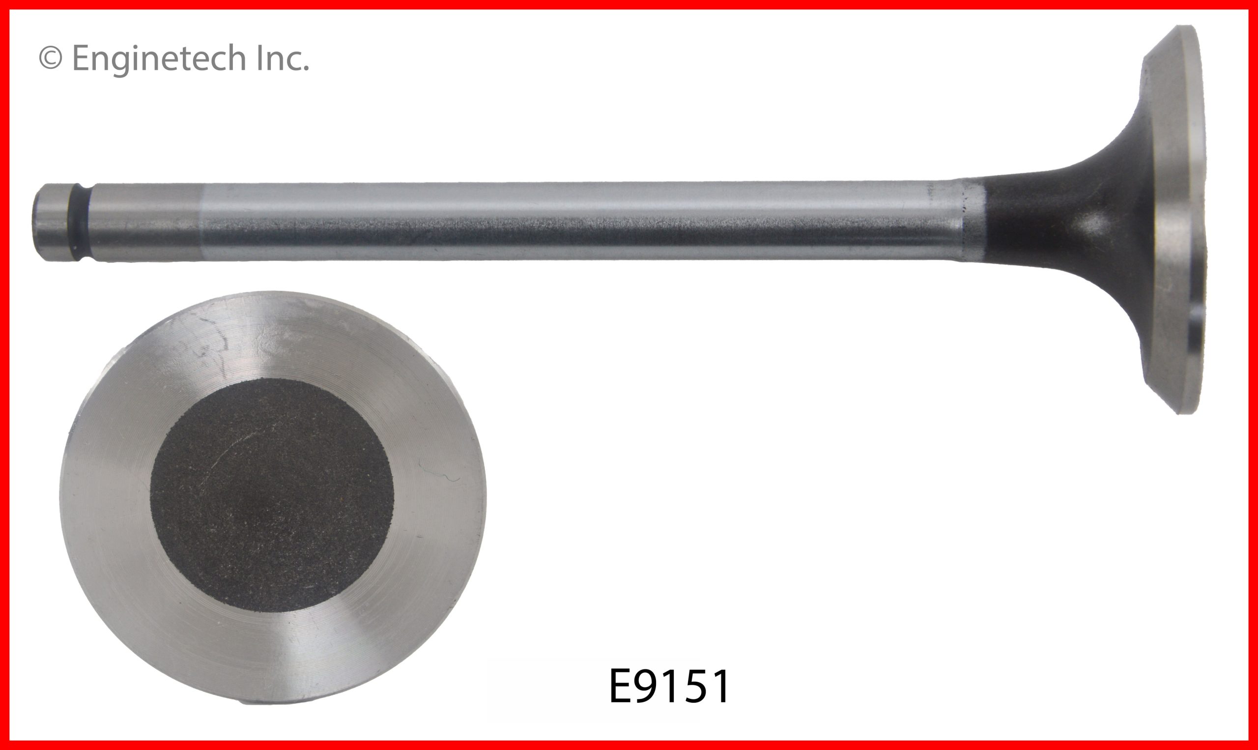 Enginetech E9151B Valve - Exhaust (O/S Stem And Head) - Bulk Pack of 80