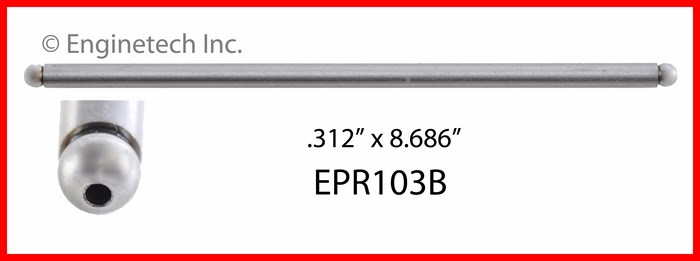 Enginetech EPR103B Push Rod - Set of 4