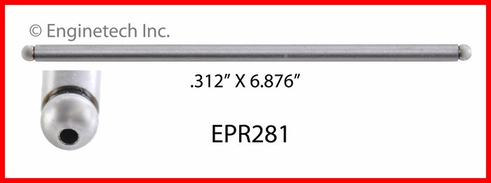 Enginetech EPR281 Push Rod - Set of 4