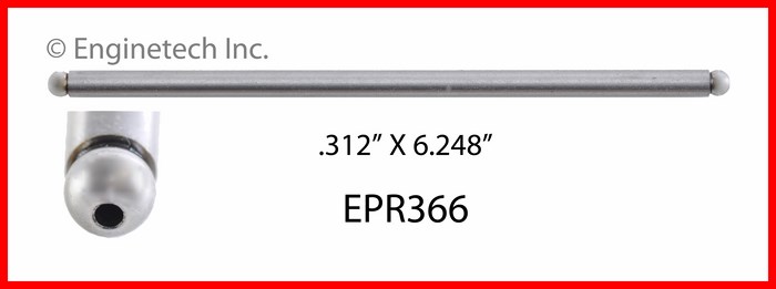 Enginetech EPR366 Push Rod - Set of 4