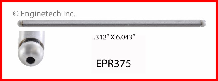 Enginetech EPR375 Push Rod - Set of 4