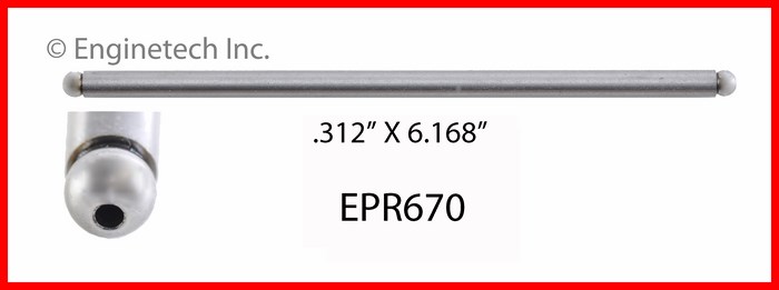 Enginetech EPR670 Push Rod - Set of 4