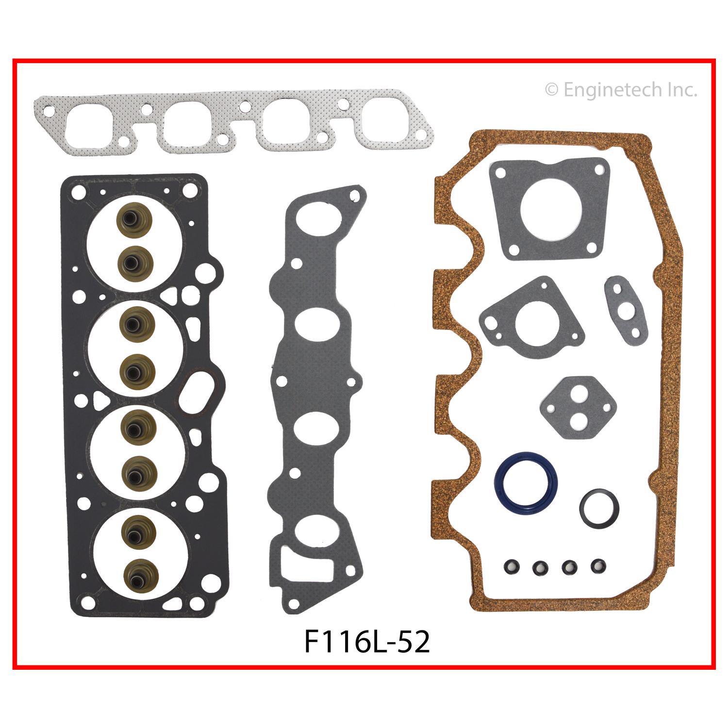 Enginetech F116L-52 Gasket Set - Full