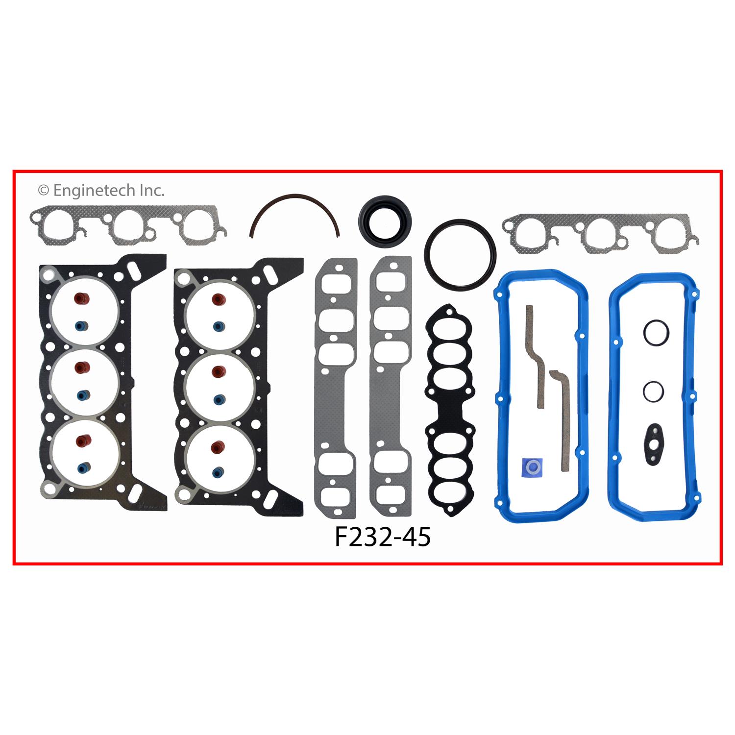 Enginetech F232-45 Gasket Set - Full