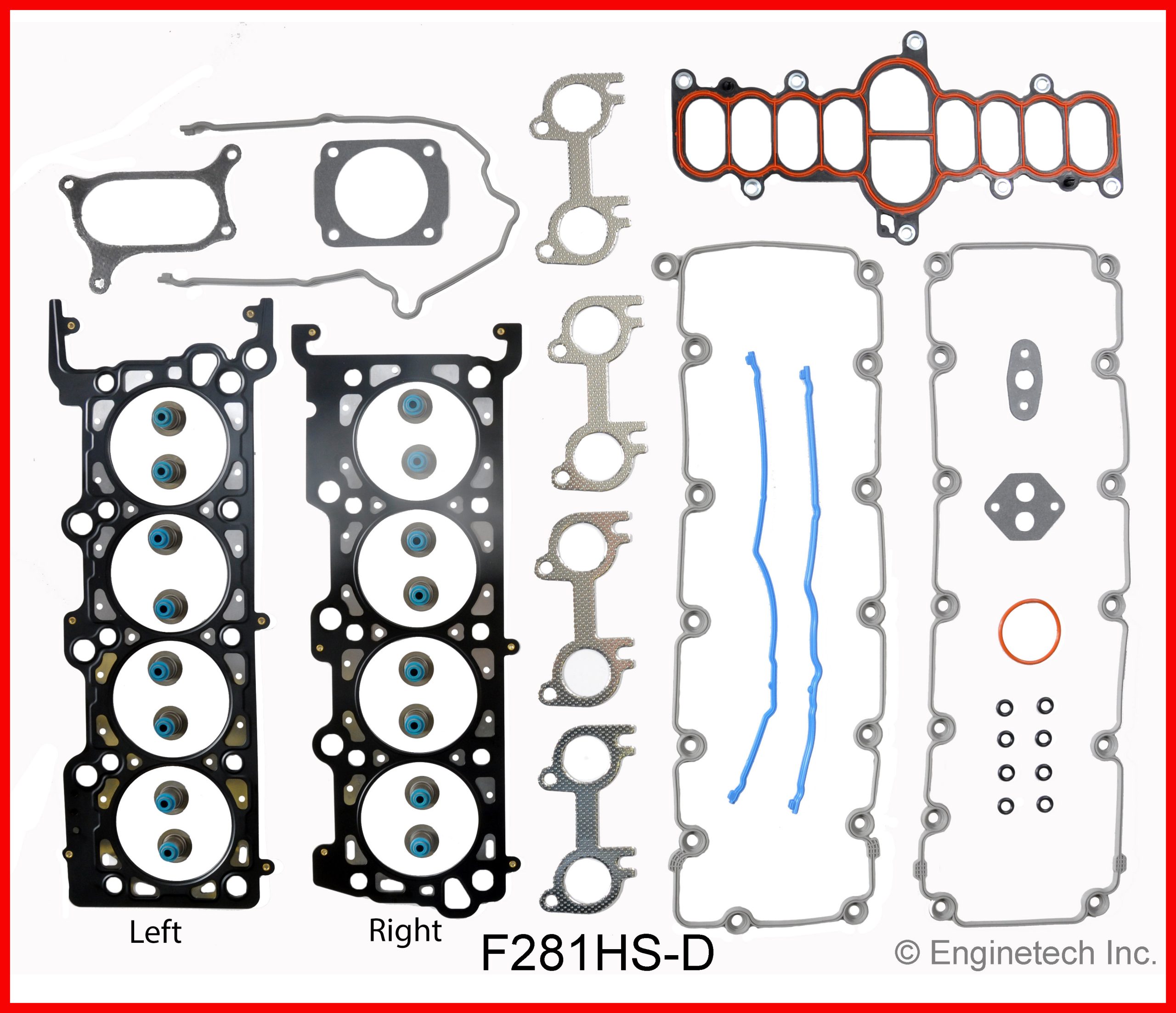 Enginetech F281HS-D Gasket Set - Head