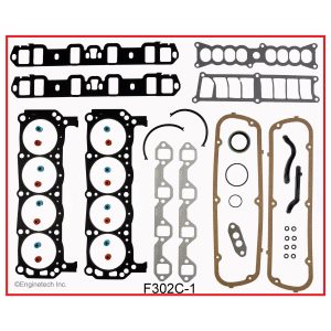 Enginetech F302C-1 Gasket Set - Full