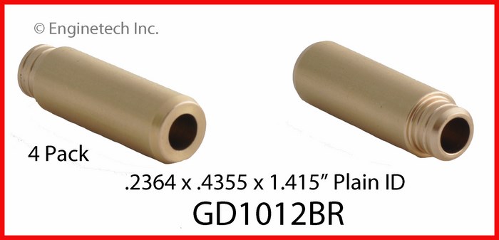 Enginetech GD1012BR Valve Guides - Set of 4