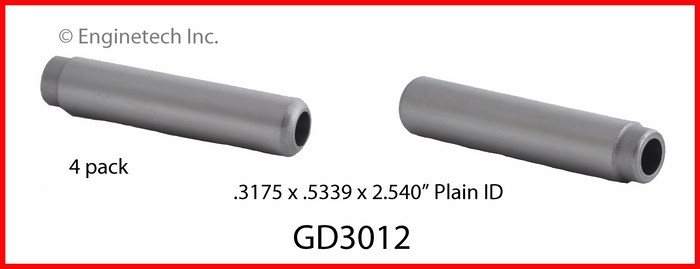 Enginetech GD3012 Valve Guides - Set of 4