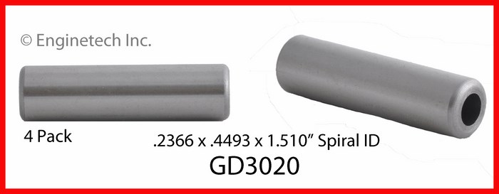 Enginetech GD3020 Valve Guides - Set of 4