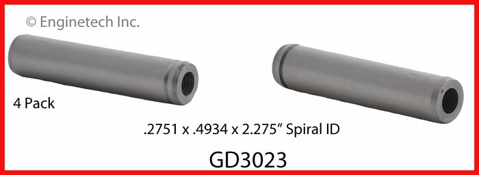 Enginetech GD3023 Valve Guides - Set of 4