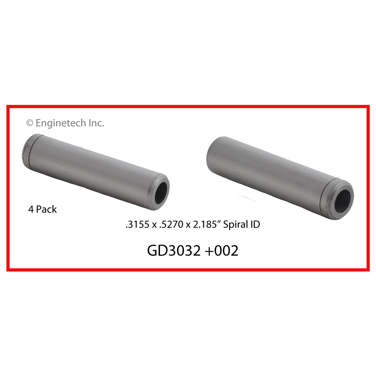 Enginetech GD3032+002 Valve Guides - Set of 4