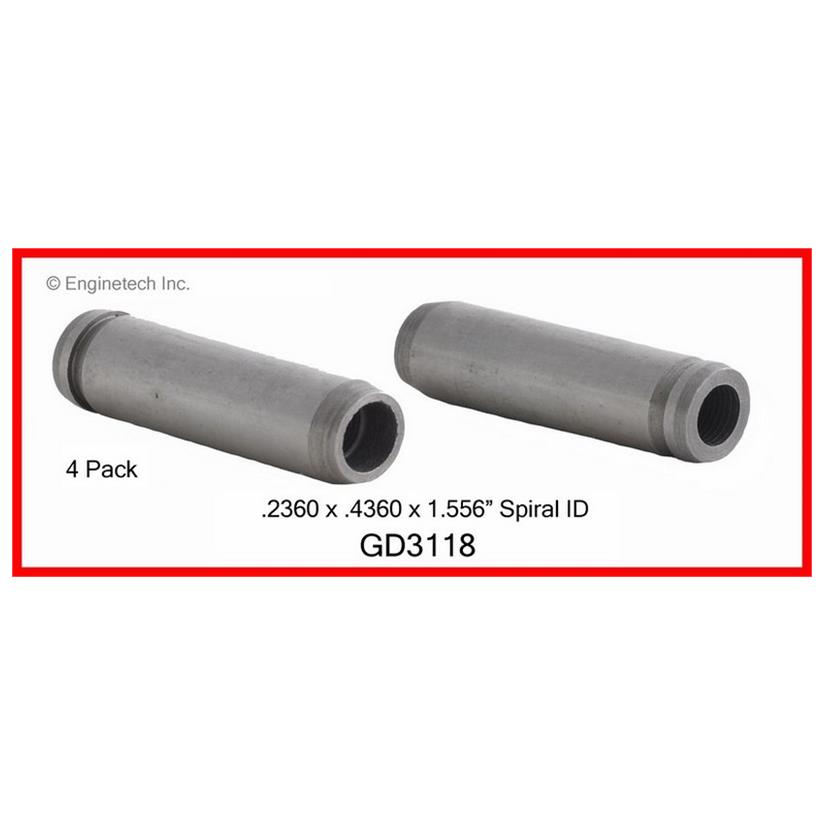 Enginetech GD3118 Valve Guides - Set of 4