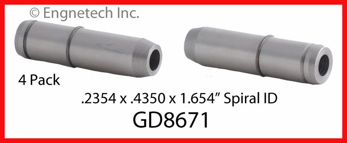 Enginetech GD8671 Valve Guides - Set of 4