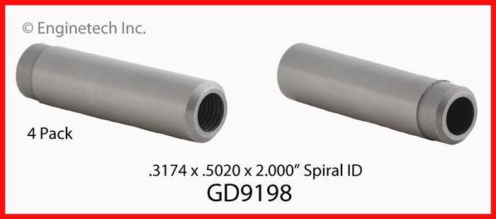 Enginetech GD9198 Valve Guides - Set of 4