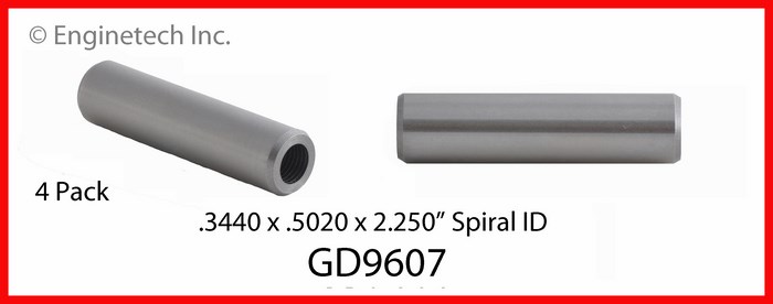 Enginetech GD9607 Valve Guides - Set of 4