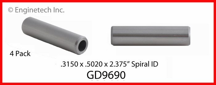 Enginetech GD9690 Valve Guides - Set of 4